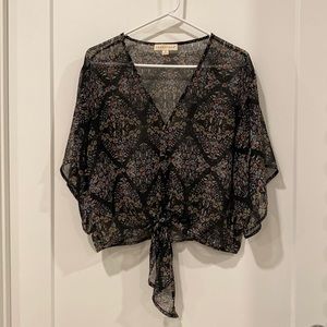 Love stitch sheer floral top.